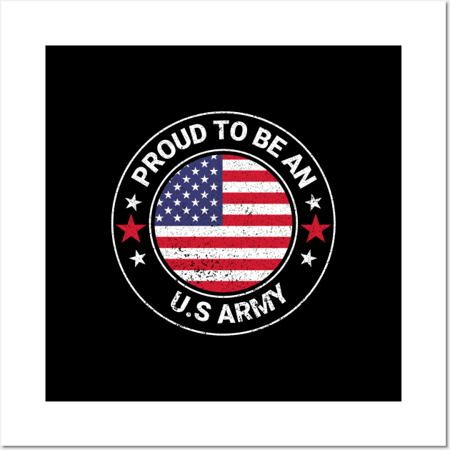 Proud to be an us army design Wall Art by emofix